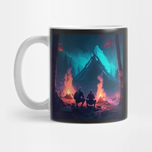 Vikings Preparing a Bonfire Mug